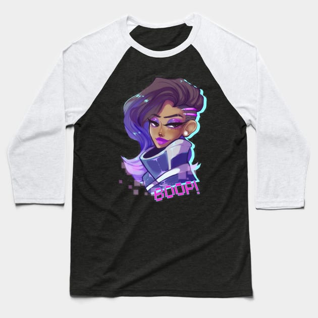 Overwatch Sombra Baseball T-Shirt by Jawlatte